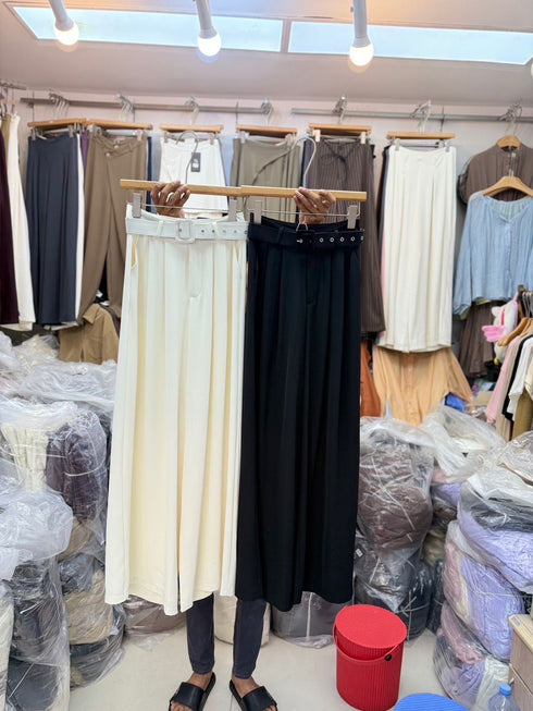 Formal Pleated Wide Leg Trousers